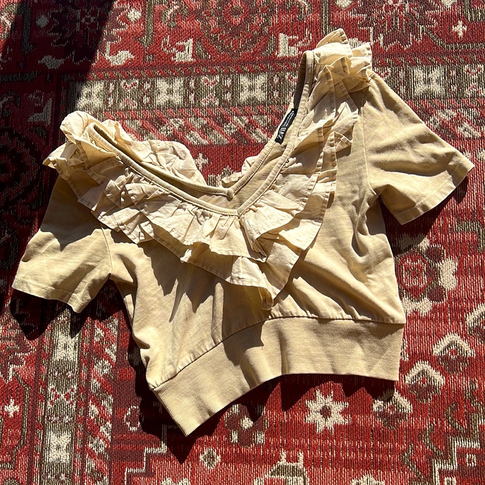 Ruffled Zara crop top